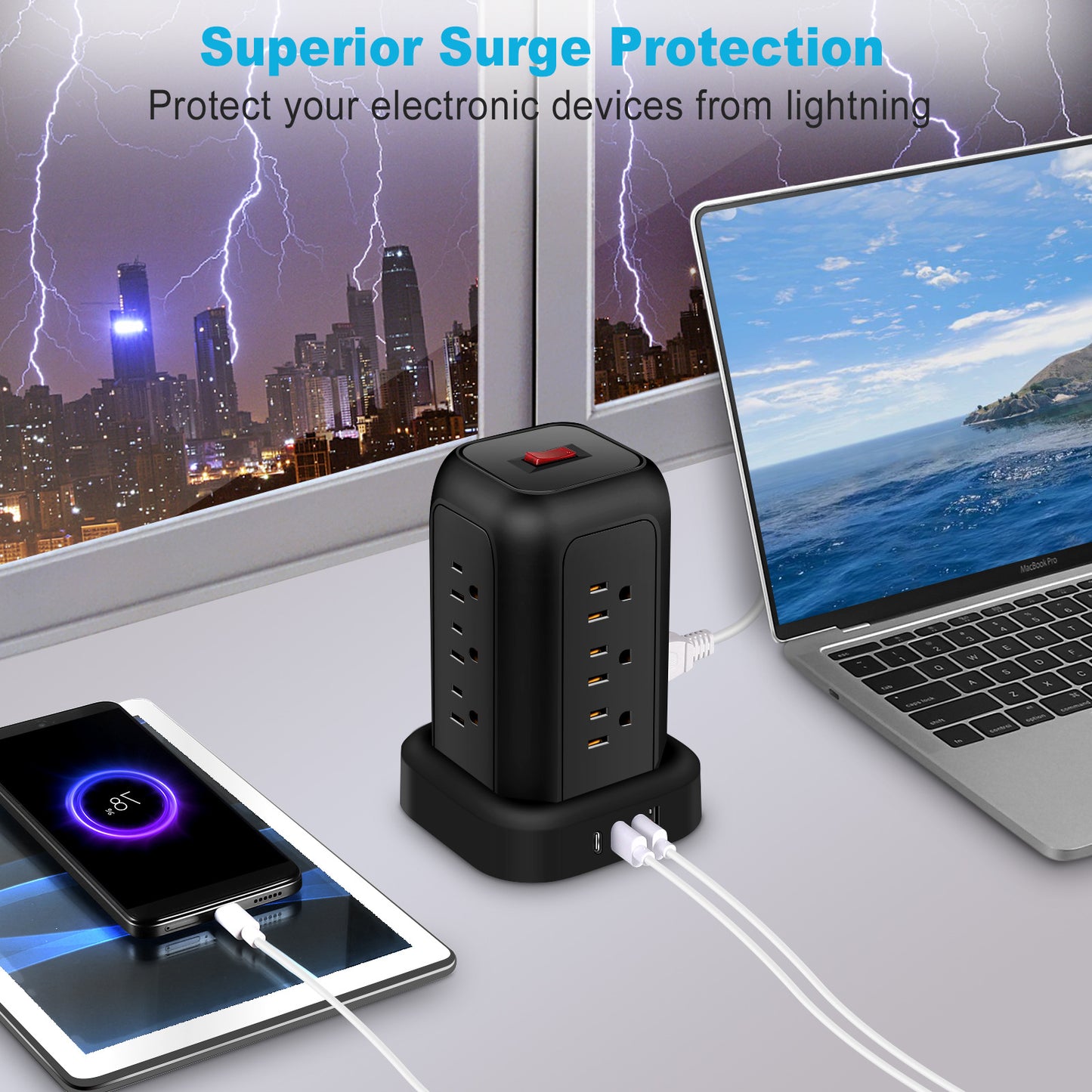 ZOYIU 12in1  American Travel Power Strip