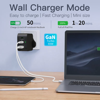 ZOYIU 3in1 65W GaN Wall Charger