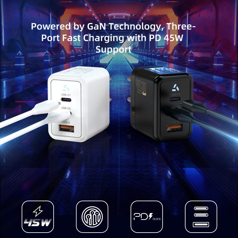 ZOYIU 3in1 45W GAN Wall Charger